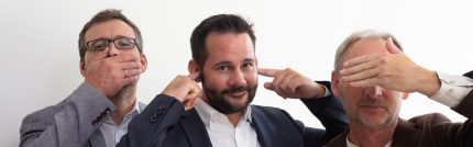 Die drei Affen (nicht sehen-nicht hören-nicht sehen)