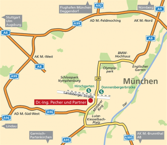 Lageplan München – Dr.-Ing. Pecher und Partner