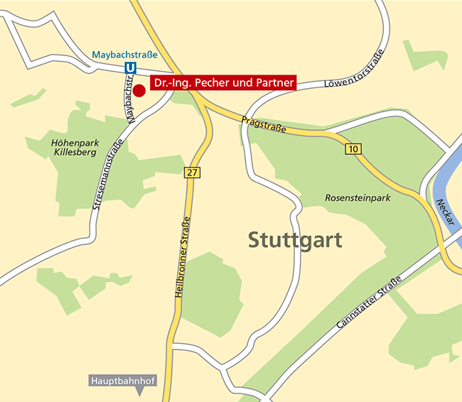Lageplan Stuttgart – Dr.-Ing. Pecher und Partner